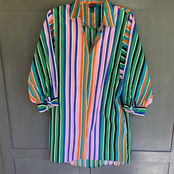 Scoop Colorful Striped dress small - Picture 1 of 3